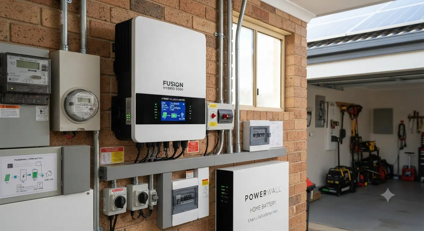 Hybrid unit from the best solar inverter brands for battery-first builds