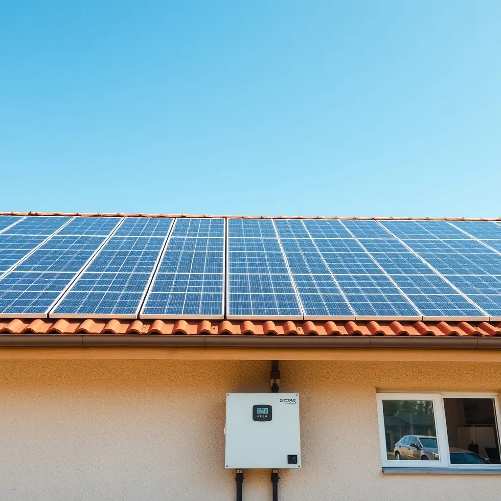 Efficiency curve revealing developing solar inverter problems
