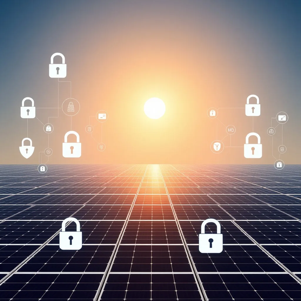 Solar inverter cybersecurity network connection
