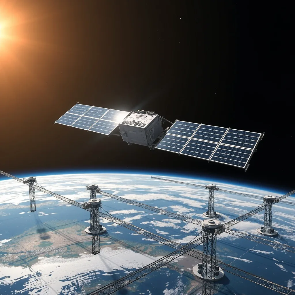 Space based solar power satellite concept