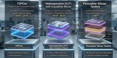 TOPCon vs HJT vs Perovskite-Silicon Tandem Cells
