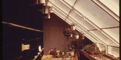 a highly efficient solar greenhouse at a school in