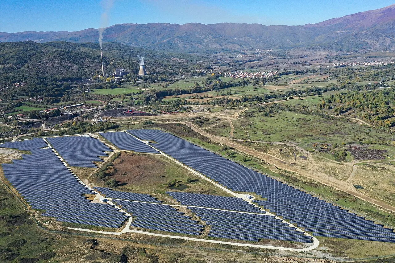 Rooftop photovoltaic installation on a residential building