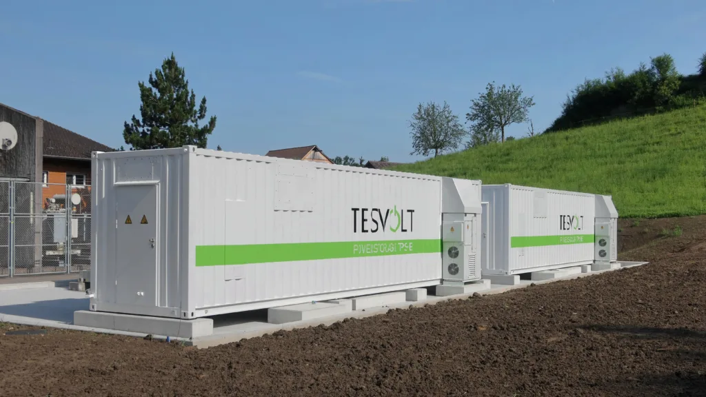 Battery energy storage system showing lithium battery pack modules