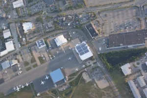 Commercial rooftop solar installation