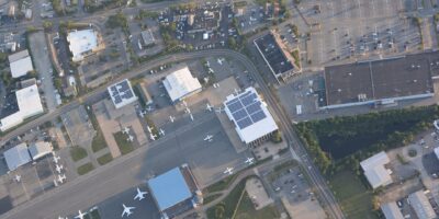 Commercial rooftop solar installation