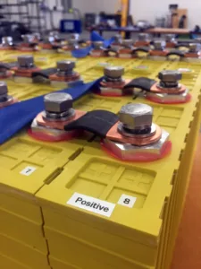LiFePO4 lithium iron phosphate battery cells used in off-grid banks