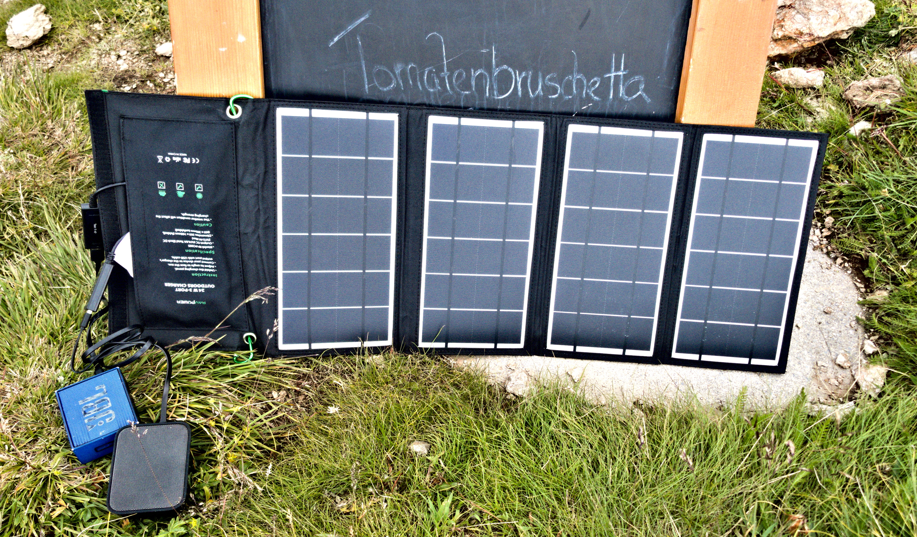 Portable solar panel used for RV and camping power setups