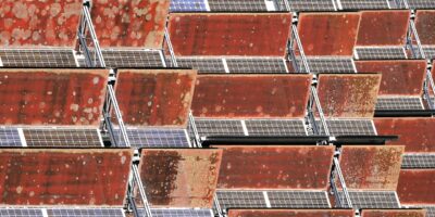 Ageing photovoltaic array in service