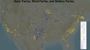 Solar farm paired with battery storage system