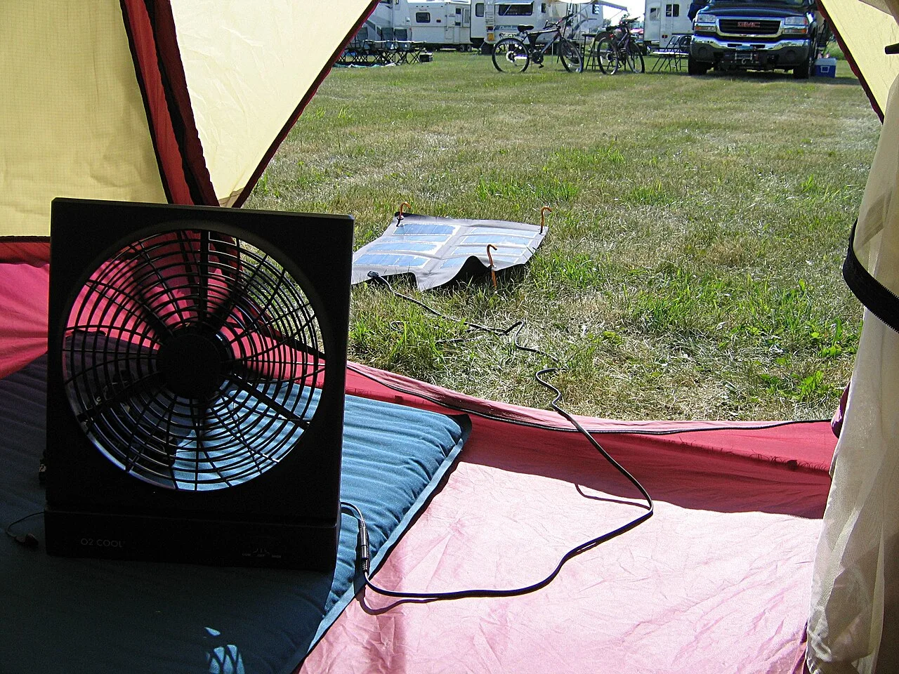 Solar powered roof ventilation fan
