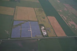 solar farm by the a151 bourne north fen aerial 201