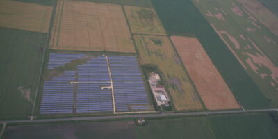 solar farm by the a151 bourne north fen aerial 201