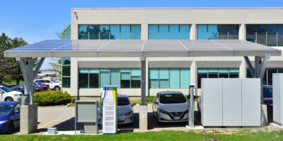 Solar powered electric vehicle charging station
